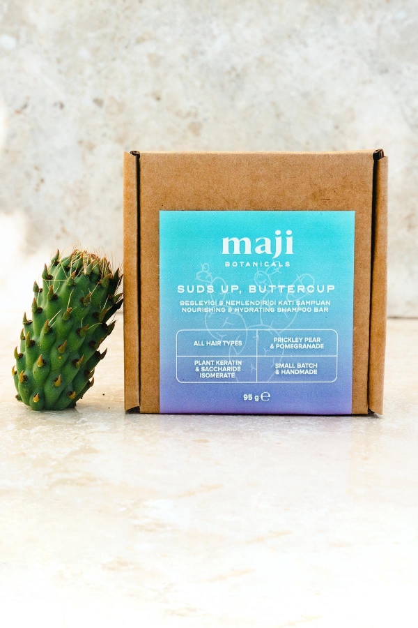 Suds Up, Buttercup Katı Şampuan- Tüm Saç Tipleri - 95gr - Maji Botanicals